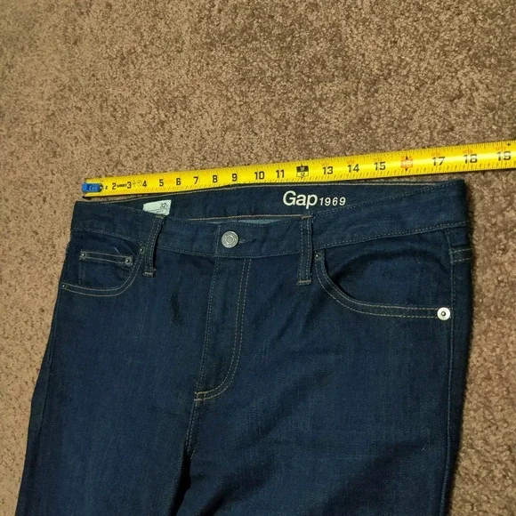 GAP 1969 Perfect Boot Jeans Women's Size 32t  36 x 29 Blue Denim Pants - Picture 6 of 9
